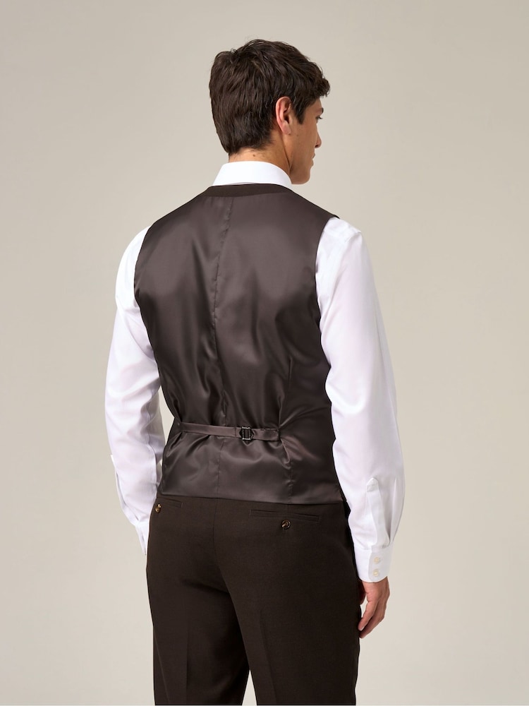 Skopes Brown Welles Suit Waistcoat - Image 2 of 4