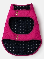 Joules Raspberry Pink Quilted Rain Dog Coat - Image 2 of 6