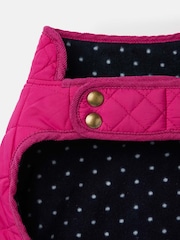 Joules Raspberry Pink Quilted Rain Dog Coat - Image 4 of 6