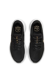 Nike Black/Gold Revolution 7 Road Running Trainers - Image 6 of 11
