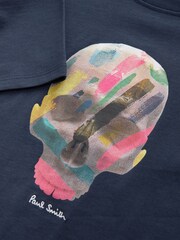 أزرق داكن جمجمة - تي شيرت الأولاد تي كبير الحجم بكم قصير وطبعة مميزة من Paul Smith Junior - صورة 3 من 6