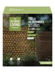 Premier Decorations Ltd Garden 200 Warm White Solar Net Lights - Image 2 of 2