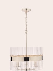 Laura Ashley Chrome Alexa Pendant 3 Light Ceiling Light - Image 3 of 4