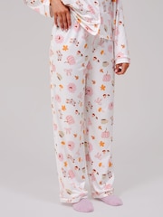 Loungeable Autumn Pumpkin Super Soft Long Sleeve Button Through Pyjamas Set - 5的图像5｝