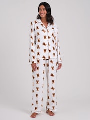Ensemble pyjama Loungeable Teddy Bear Très doux à manches longues et boutonné - Image 1 de 5