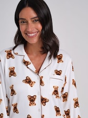 Ensemble pyjama Loungeable Teddy Bear Très doux à manches longues et boutonné - Image 4 de 5