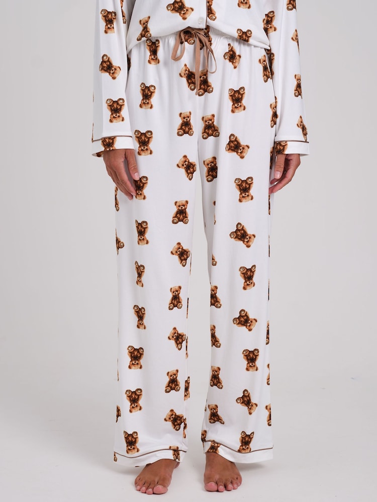 Ensemble pyjama Loungeable Teddy Bear Très doux à manches longues et boutonné - Image 5 de 5