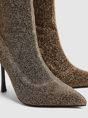 Reiss Bronze Jess Metallic Sock Boots - Image 5 of 5