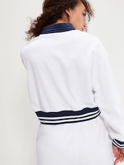 Ellesse Crocetta Cropped White Sweatshirt - Image 3 of 4