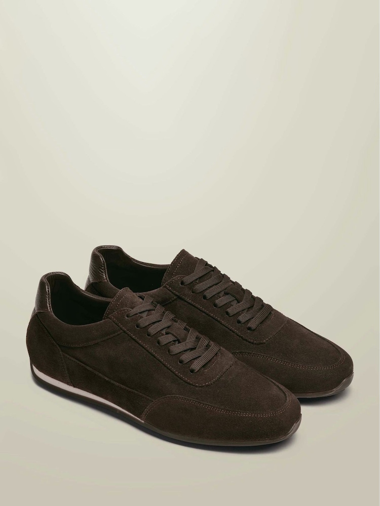 Charles Tyrwhitt Brown Leather Smart Trainers - Image 2 of 4