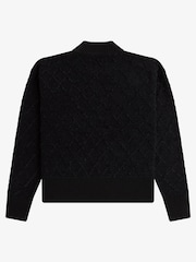 Fred Perry Chenille Grip Black Jumper - Image 7 of 7