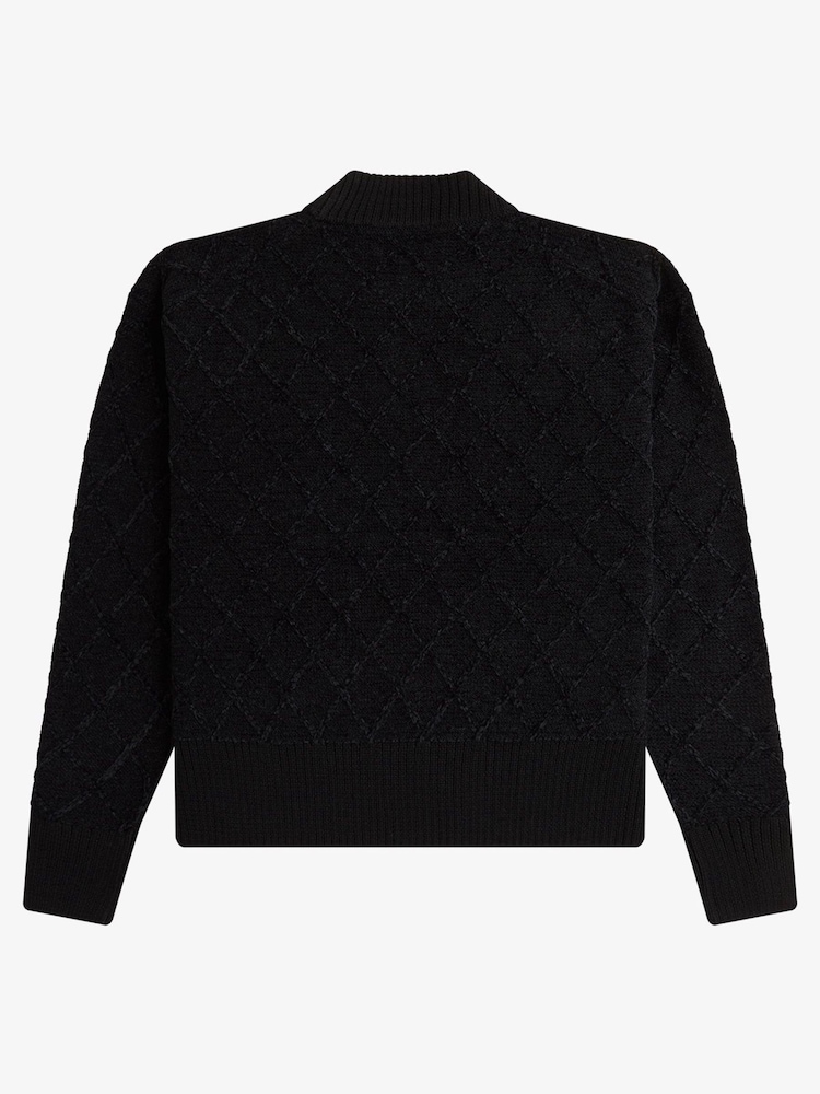 Fred Perry Chenille Grip Black Jumper - Image 7 of 7