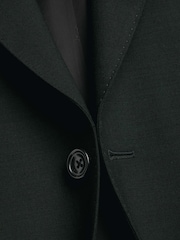 Charles Tyrwhitt Green Slim Fit Herringbone Performance Suit Jacket - Image 6 of 7