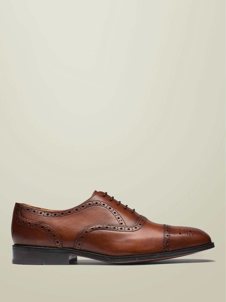 Charles Tyrwhitt Tan Brown Leather Oxford Brogues Shoes - Image 1 of 4 Charles Tyrwhitt Tan Brown Leather Oxford Brogues Shoes - Image 1 of 4