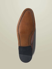 Charles Tyrwhitt Tan Brown Leather Oxford Brogues Shoes - Image 4 of 4