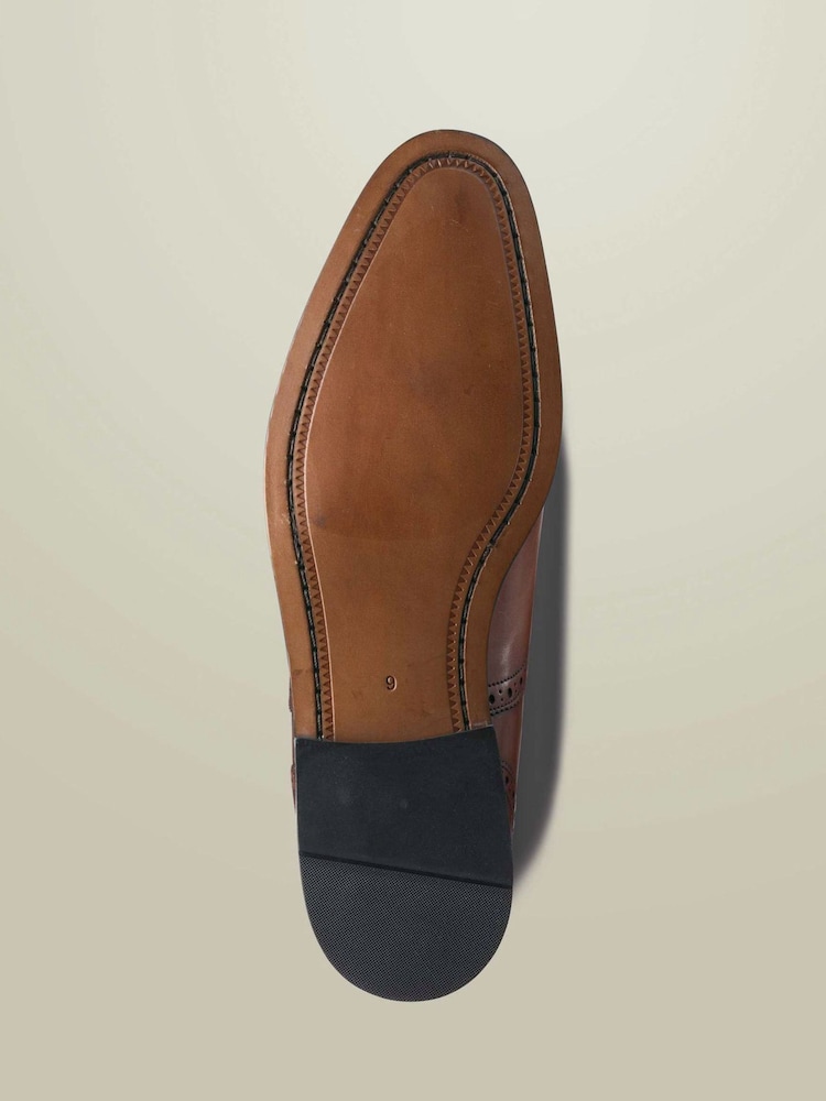 Charles Tyrwhitt Tan Brown Leather Oxford Brogues Shoes - Image 4 of 4 Charles Tyrwhitt Tan Brown Leather Oxford Brogues Shoes - Image 4 of 4