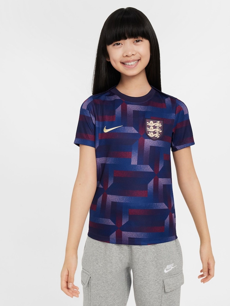 Nike Purple England Academy Pre Match Football Top - Image 1 of 6