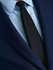 Charles Tyrwhitt Blue Slim Fit Herringbone Performance Suit Jacket - Image 3 of 6