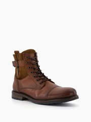Braun/Chrom - Dune London Call Call Legere Stiefeletten mit Schnallenriemen - Bild 4 von 6
