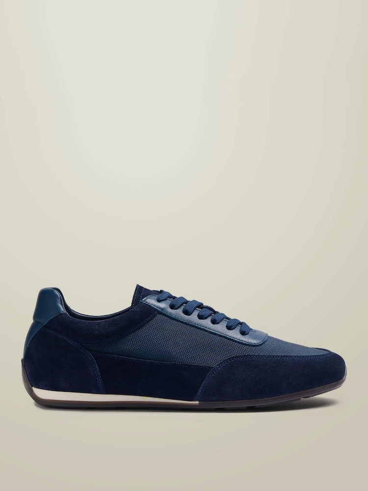 Charles Tyrwhitt Blue Leather Smart Trainers - Image 1 of 4 Charles Tyrwhitt Blue Leather Smart Trainers - Image 1 of 4