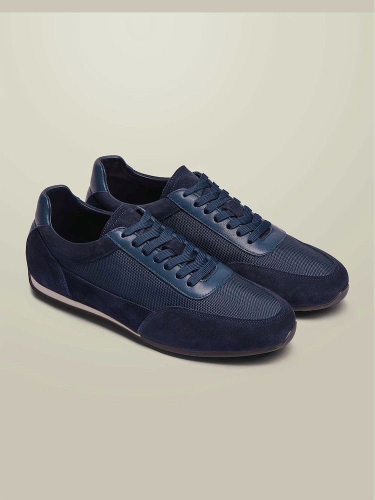 Charles Tyrwhitt Blue Leather Smart Trainers - Image 2 of 4 Charles Tyrwhitt Blue Leather Smart Trainers - Image 2 of 4