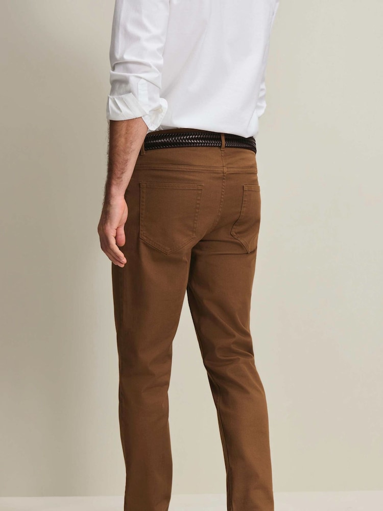 Charles Tyrwhitt Yellow Twill Slim Fit 5 Pocket Jeans - Image 2 of 5 Charles Tyrwhitt Yellow Twill Slim Fit 5 Pocket Jeans - Image 2 of 5