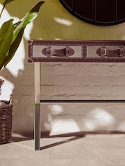 Interiors by Premier White Brown Genuine Cowhide Console Table - Image 2 of 6