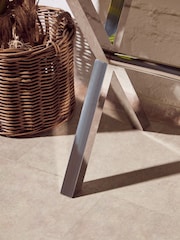 Interiors by Premier White Brown Genuine Cowhide Console Table - Image 4 of 6