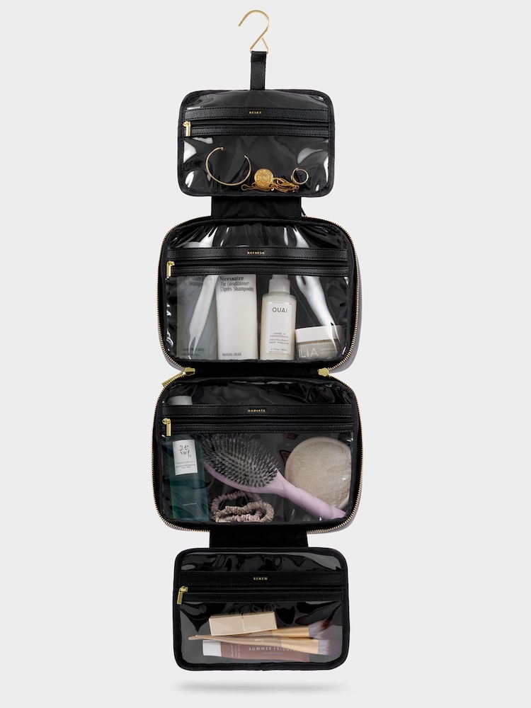 Katie Loxton Black Hanging Wash Bag - Image 2 of 7 Katie Loxton Black Hanging Wash Bag - Image 2 of 7