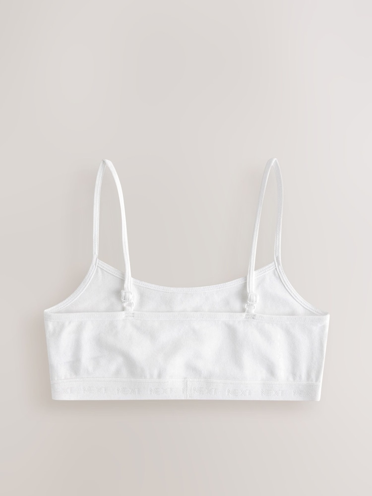 White Strappy Crop Tops 3 Pack (5-16yrs) - Image 2 of 5