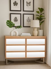 Interiors by Premier Silver Brown 6 Drawer Chest of Drawers - Image 1 of 4
