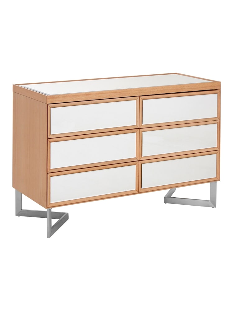 Interiors by Premier Silver Brown 6 Drawer Chest of Drawers - Image 2 of 4 Interiors by Premier Silver Brown 6 Drawer Chest of Drawers - Image 2 of 4