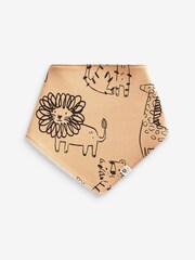 Monochrome Animal Baby Bibs 5 Pack - Image 6 of 6