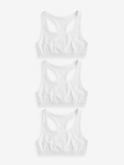 White Racer Back Crop Top 3 Pack (5-16yrs) - Image 1 of 4