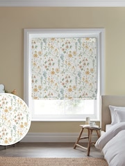 Laura Ashley Pale Gold Wild Meadow Made to Measure 100% Cotton Roman Blinds - Image 1 of 6
