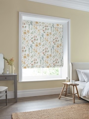Laura Ashley Pale Gold Wild Meadow Made to Measure 100% Cotton Roman Blinds - Image 5 of 6