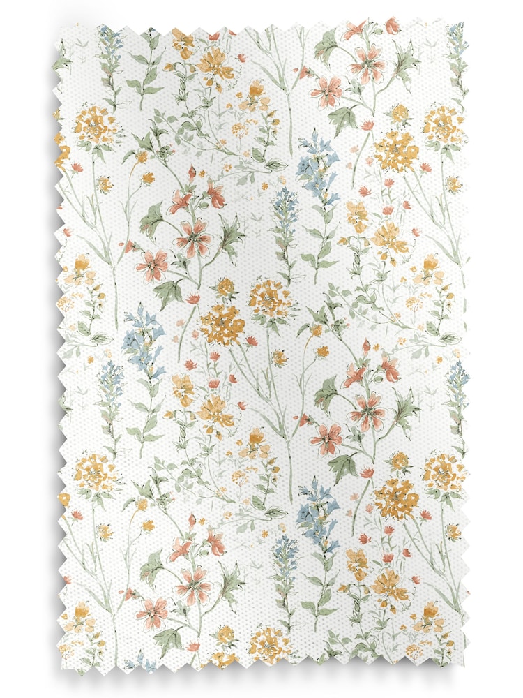 Laura Ashley Pale Gold Wild Meadow Made to Measure 100% Cotton Roman Blinds - Image 6 of 6