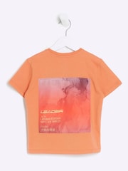 River Island Pink Boys Satin Back Print Graphic T-Shirt - Image 1 of 4