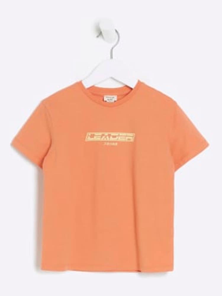 River Island Pink Boys Satin Back Print Graphic T-Shirt - Image 2 of 4 River Island Pink Boys Satin Back Print Graphic T-Shirt - Image 2 of 4