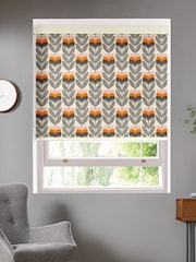 Orla Kiely Orange Rosebud Made To Measure Roller Blind - Image 1 of 3