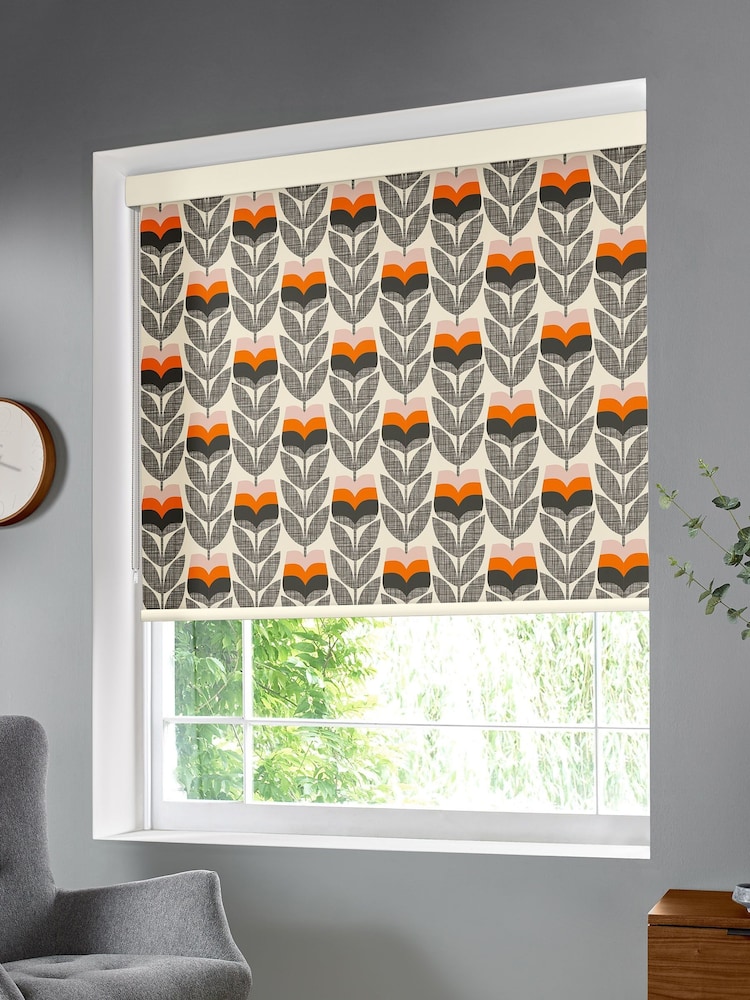 Orla Kiely Orange Rosebud Made To Measure Roller Blind - Image 2 of 3