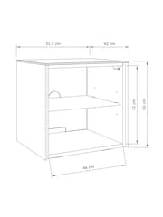 Frank Olsen Black Smart LED Side Table - Image 4 of 5