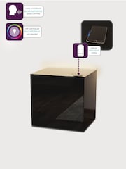 Frank Olsen Black Smart LED Side Table - Image 6 of 11