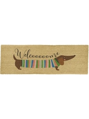 Artsy Mats Brown Sasuage Dog Coir Patio Doormat - Image 6 of 6