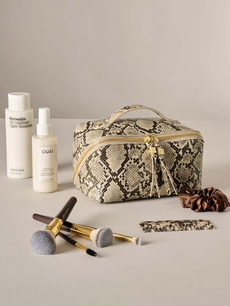Katie Loxton White Soho Medium Make Up / Wash Bag - Image 1 of 5 Katie Loxton White Soho Medium Make Up / Wash Bag - Image 1 of 5