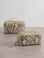 Katie Loxton White Soho Medium Make Up / Wash Bag - Image 5 of 5