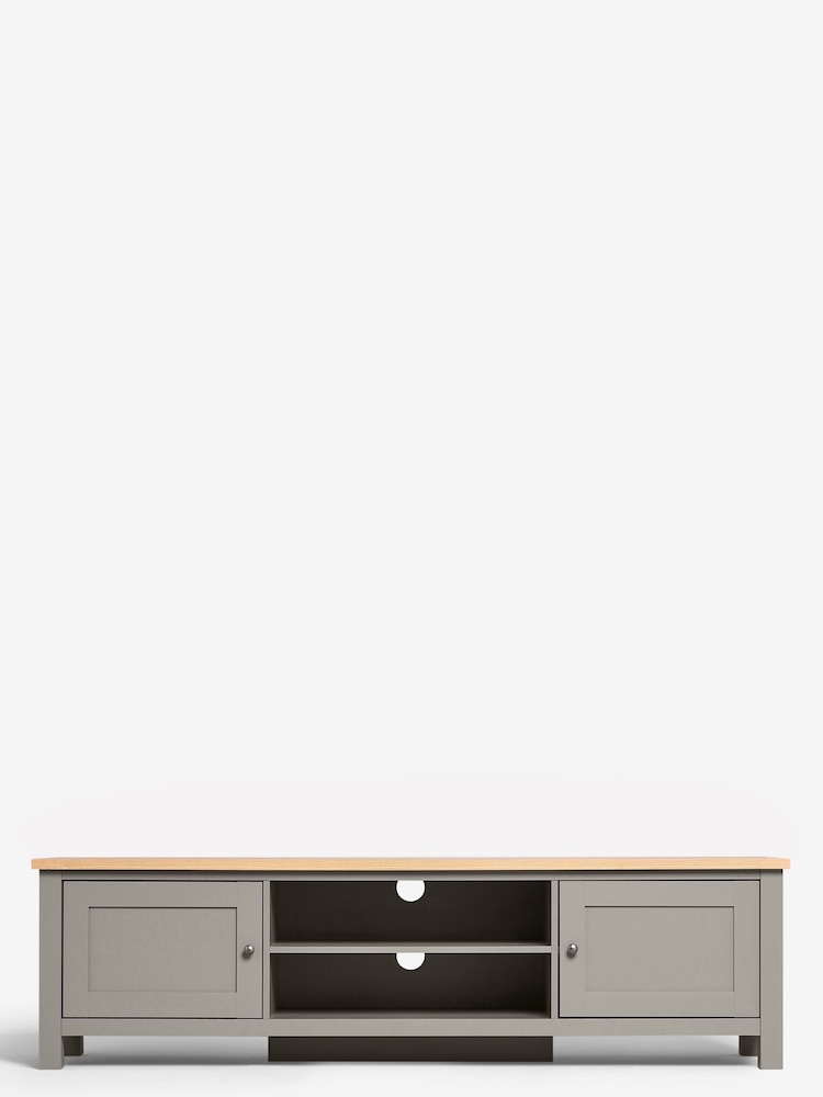 Dove Grey Malvern Oak Effect Up to 80 inch TV Unit - Image 2 of 8