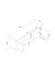 Dove Grey Malvern Oak Effect Up to 80 inch TV Unit - Image 8 of 8