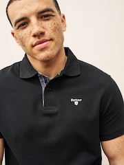 Barbour® Black 100% Cotton Classic Polo Shirt - Image 5 of 6