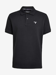 Barbour® Black 100% Cotton Classic Polo Shirt - Image 6 of 6